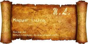 Magyar Lujza névjegykártya